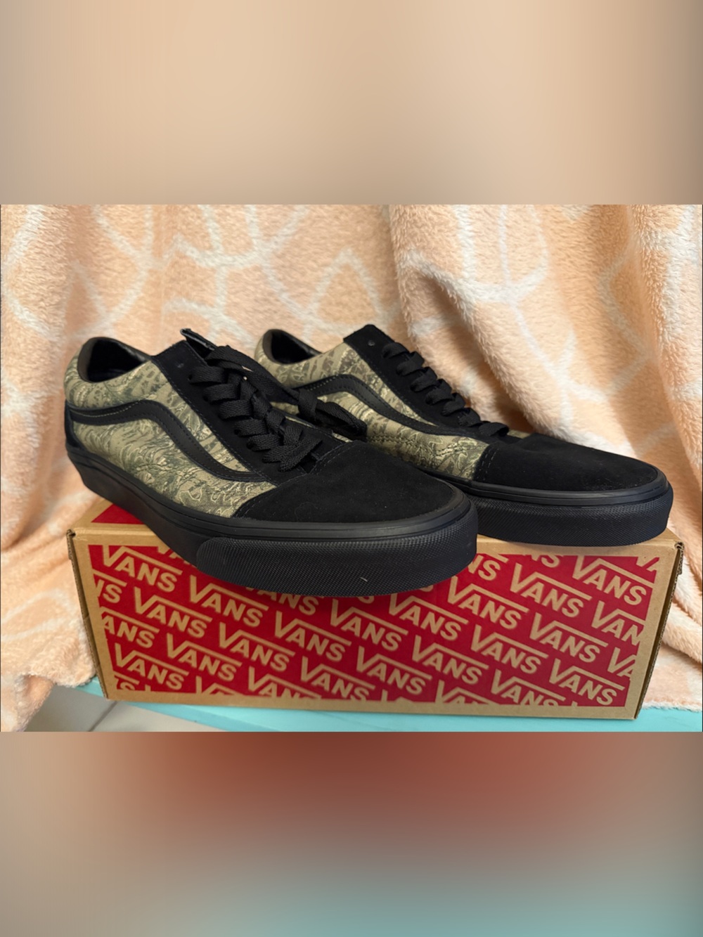 Vans Old Skool Black & Olive( Camouflage)